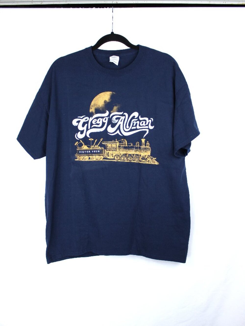 GREGG ALLMAN WINTER TOUR 2008-09; GILDAN 100% COTTON NAVY BLUE SIZE XL